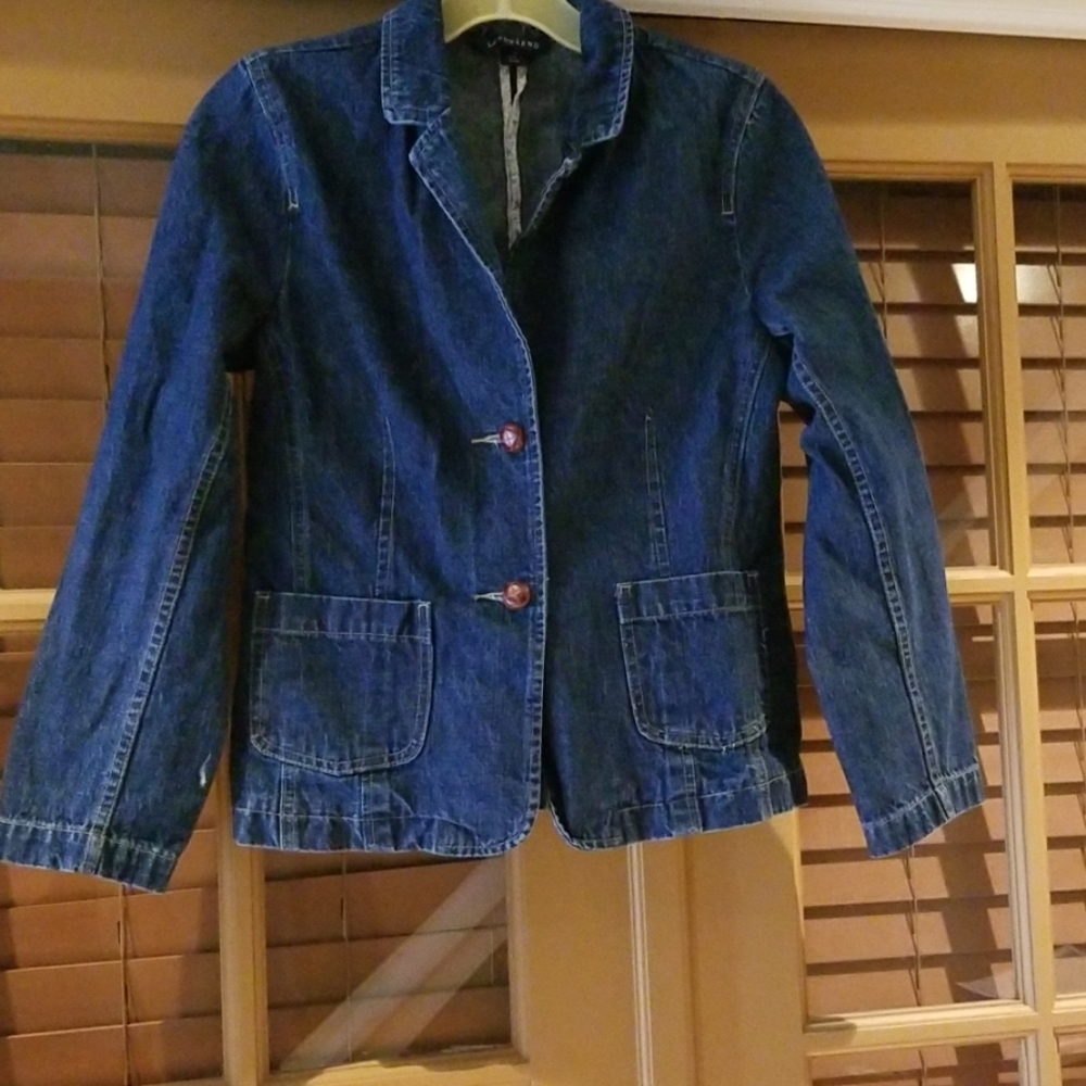 Lands End vintage Jean jacket sz 16, EUC
